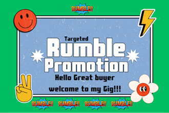 super quick organic rumble video promotion,rumble