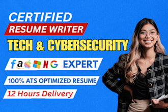 write professional resume for IT, cybersecurity, software engineering, and tech