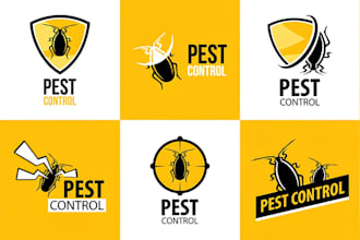 design modern and unique pest control logo