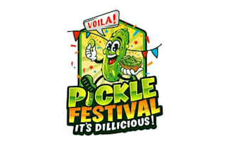 design pickle festival event delicious logo