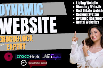 build dynamic wordpress website with jetengine, crocoblock and elementor