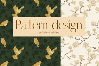 hand draw digital pattern design