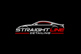 design straight line automotive detailing logo