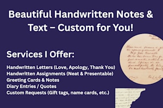 create custom handwritten assignments, letters and documents