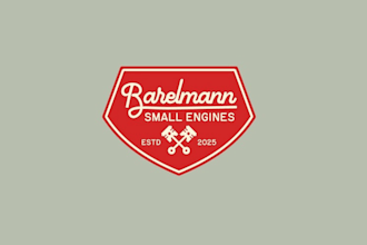 design vintage lawnmower repair shop logo