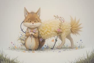draw furry art, fursona, original furry character