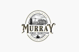 design iconic aesthetics logo of our old victorian farm