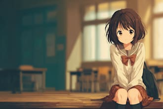design visual novel anime character