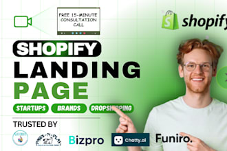 design a high converting shopify landing page for one product store