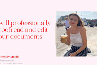 edit and proofread documents
