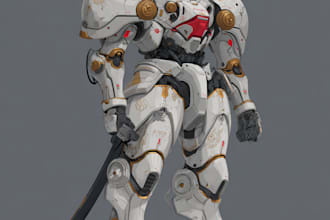draw custom mecha robot