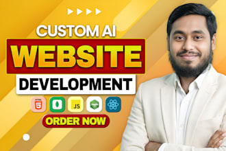 do ai website development, ai chatbot, business website as ai website developer