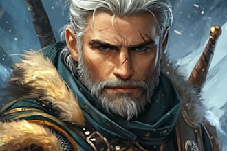 draw a fantasy portrait of any character