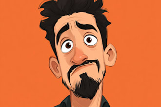 draw cartoon avatar, cartoon character, caricature, logo