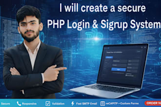 create or fix contact, login, registration, and PHP forms