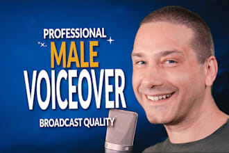 record male english voice over with full broadcast rights