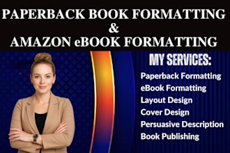 book formatting and layout design and paperback formatting and cover design