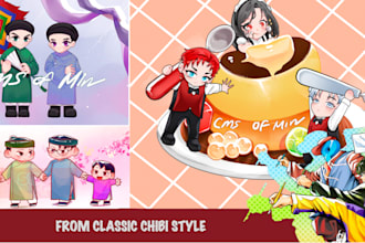 draw chibi in various styles