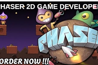 create and develop custom 2d phaser game for you