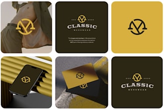 design a luxury monogram or initial letter logo for your brand