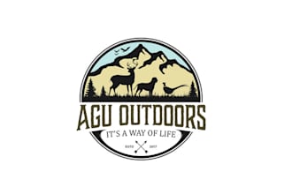 design inventive minimal a rugged blue collar outdoors logo