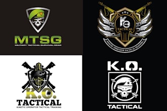 design an amazing tactical, military, armory, logo design for your brand