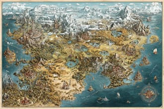 create fantasy, retro and vintage maps for board games