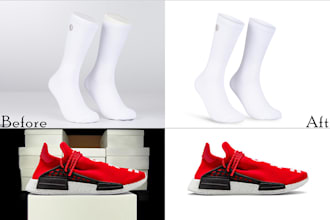 do product photo editing, background removal, natural shadow