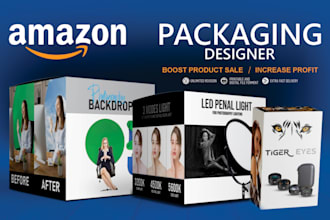 create amazon box packaging and product packaging box design