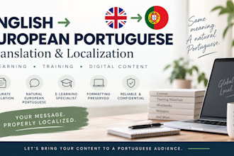 translate and localize english into european portuguese