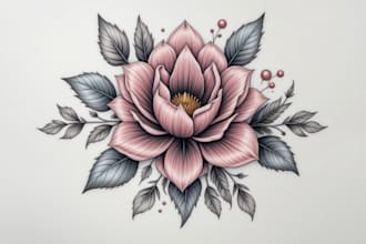 hand draw a full sleeve tattoo design unique modern