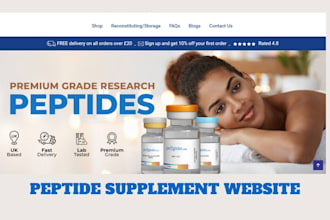 design compliant nutraceutical website, peptide and nootropic shopify website