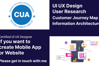 design website or mobile app in figma UI UX design