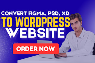 convert figma to wordpress, psd to wordpress, xd to wordpress, html to wordpress