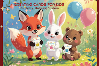 design cute and personalized greeting cards for kids