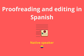 proofread and correct your spanish texts