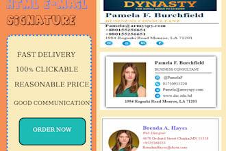 create html email signature with logo and social icons