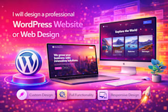 design a professional wordpress website or web design