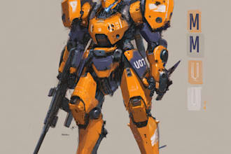 draw outstanding mecha tiger mascot logo