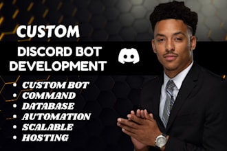 do custom discord bot, discord game bot, chatbot, discord server with python ai