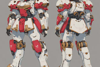 create your mecha, robot or futuristic landscape
