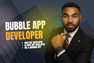 do bubble io developer, bubble website, adalo mobile app web app, ai chat bot