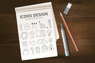 design custom vector icon set for app or website in 24 hours svg included