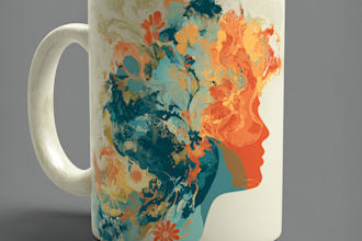 do typography custom coffee mug design