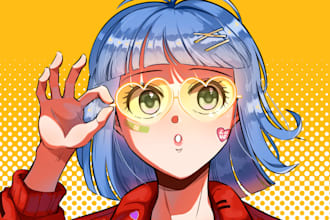 draw commission into shoujo anime or manga style art