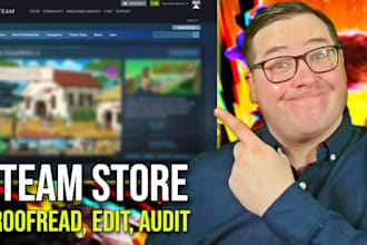 proofread and edit your steam store page text