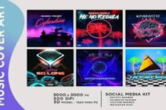 design unique soundcloud, spotify banner and music cover art in 24 hours