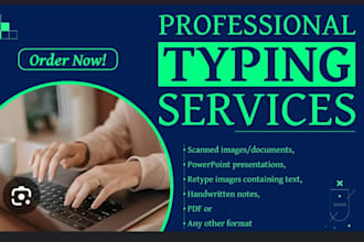 type and convert handwritten, scanned or PDF documents into editable word