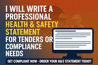 write a construction health and safety statement for tenders compliance needs