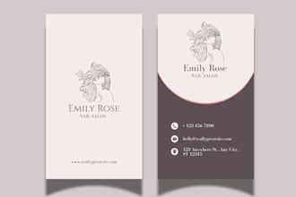 stylish business card designs for driven female leaders
